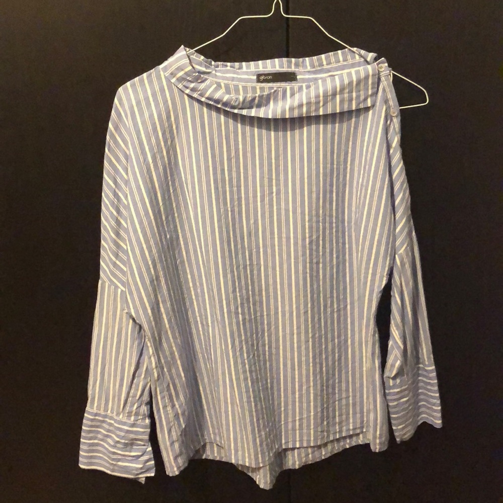 Blue Striped Top